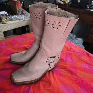 Frye womens harness pink boots
